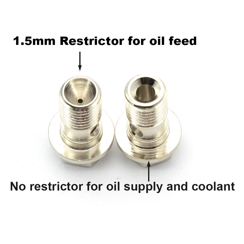 Banjo Bolt Kit M10x1.5 w/ 1.5mm Hole for SUBARU TF035 TD04 TD05H Oil Feed 1.5mm