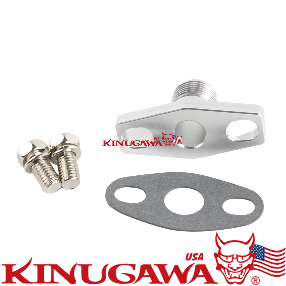 Turbo Oil Drain Flange Kit For Garrett GT25 GT28 GT30 GT35 8AN Aluminum