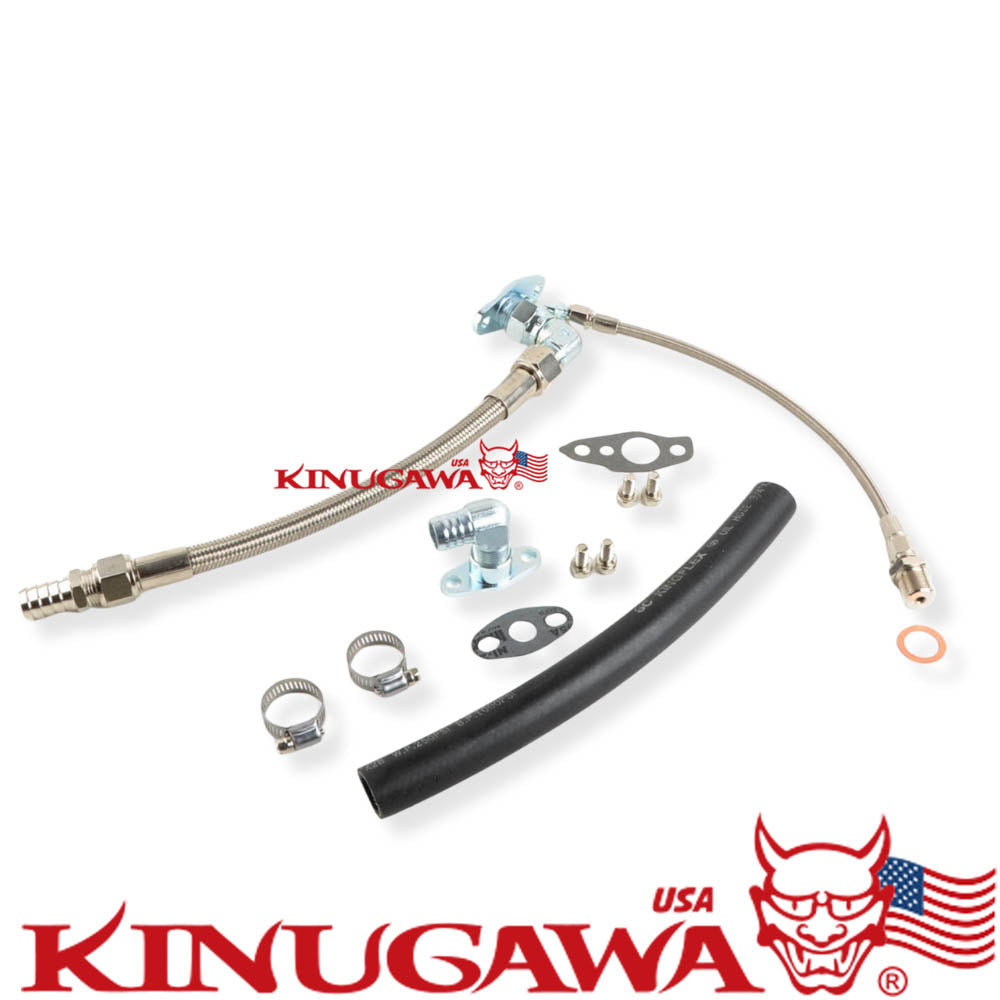 Turbo Oil Feed & Return Line Kit For TOYOTA 3S-GTE 3SGTE Rev 1 & 2 MR2 w/ CT26