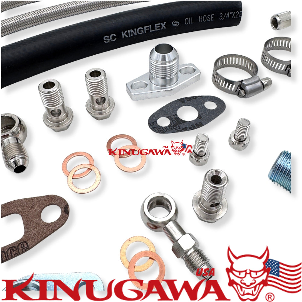 Turbo Oil & Water Line TOYOTA 1JZ-GTE 2JZ-GTE w/ Garrett G series G25 G30 G35