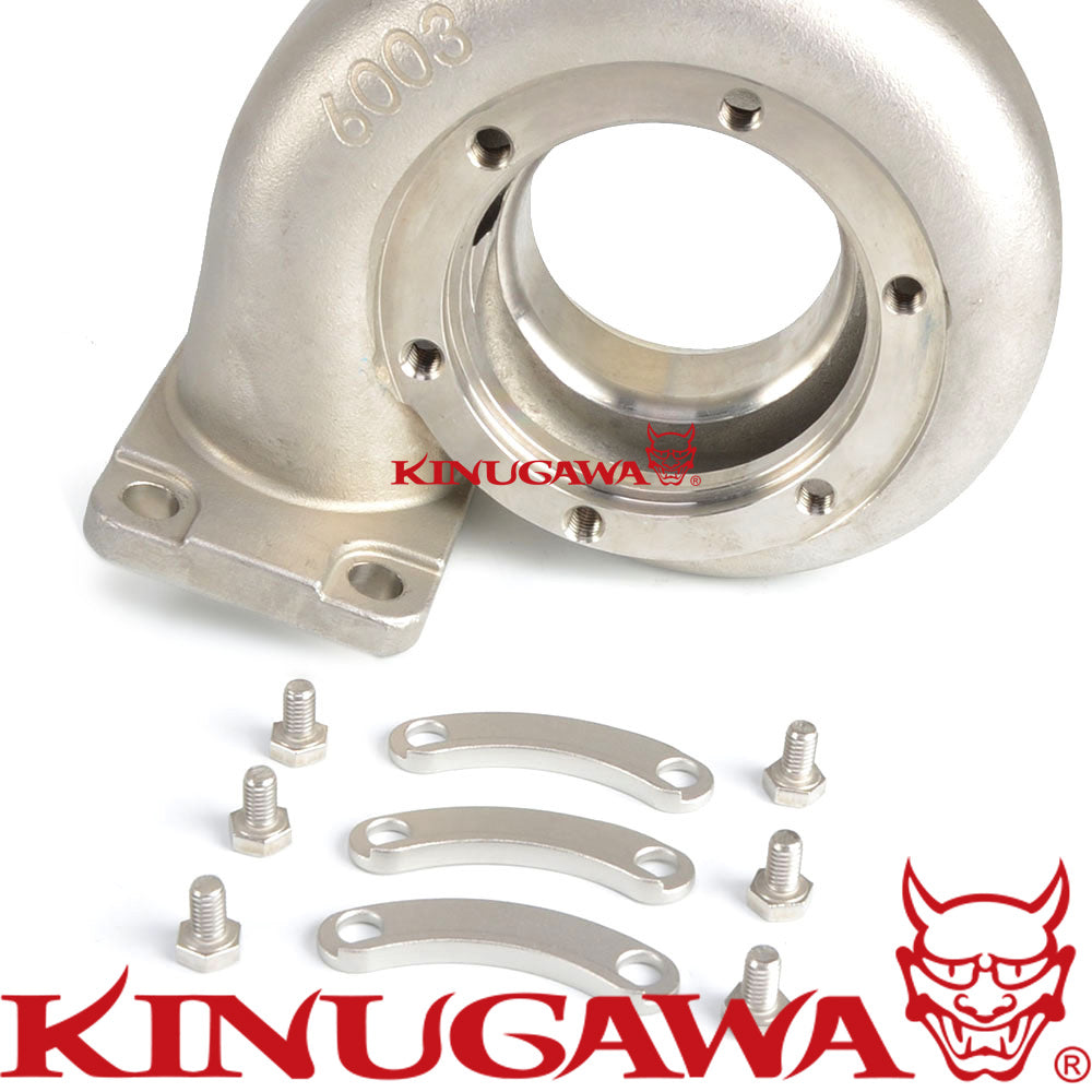 Turbo Lock Plate & Nut / CHRA to Turbine Fit Tial Stainless Housing / M6x1 Bolt