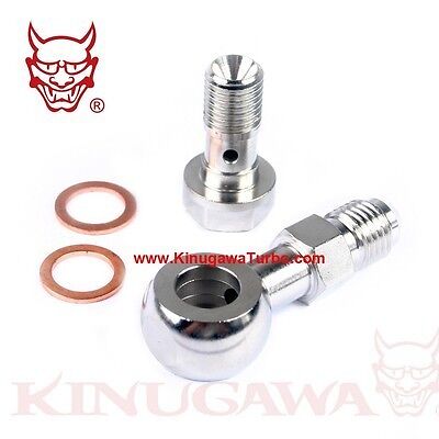 MAMBATEK 4AN To 7/16-24 Turbo Oil Feed Banjo Bolt Kit – Fits Garrett GT25R, GT28R, GT30R, GT35R