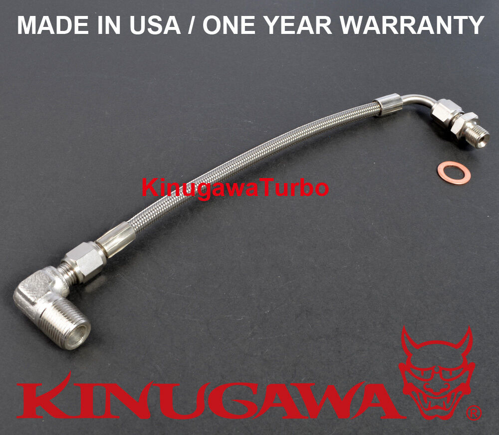 Turbo Oil Feed Line DSM 1G 2G w/ Garrett GT3076R GT3582R ( Turbo to Oil Filter)