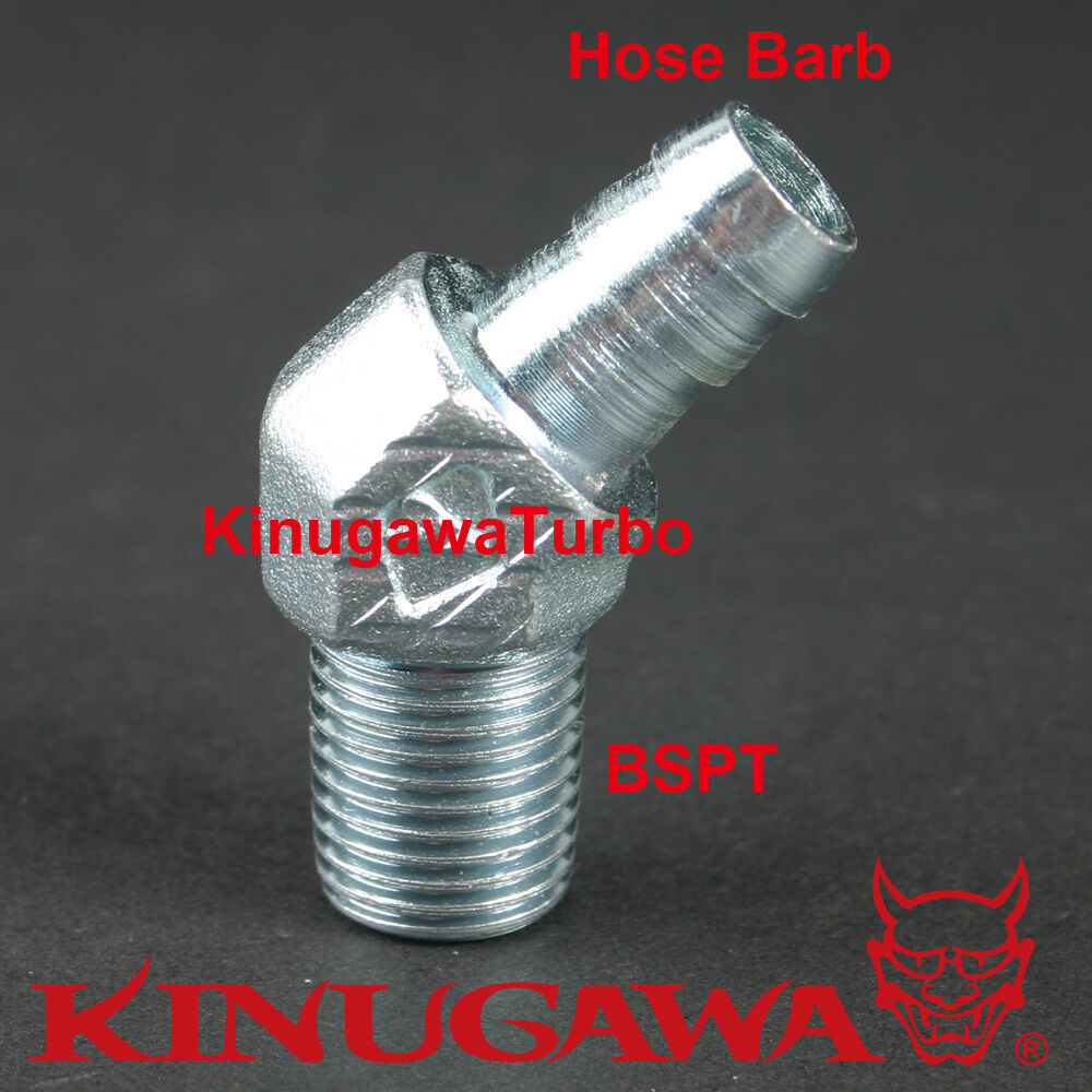 Forged Adapter Fitting Steel 45 Deg Elbow 1/2 BSPT BSP to 1/2" Hose Barb C18-5