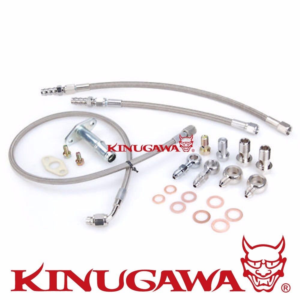 Turbo Oil & Water Line kit 4B11T Lancer EVO X 10 w/ Stock TD05H /TD05HA Turbo