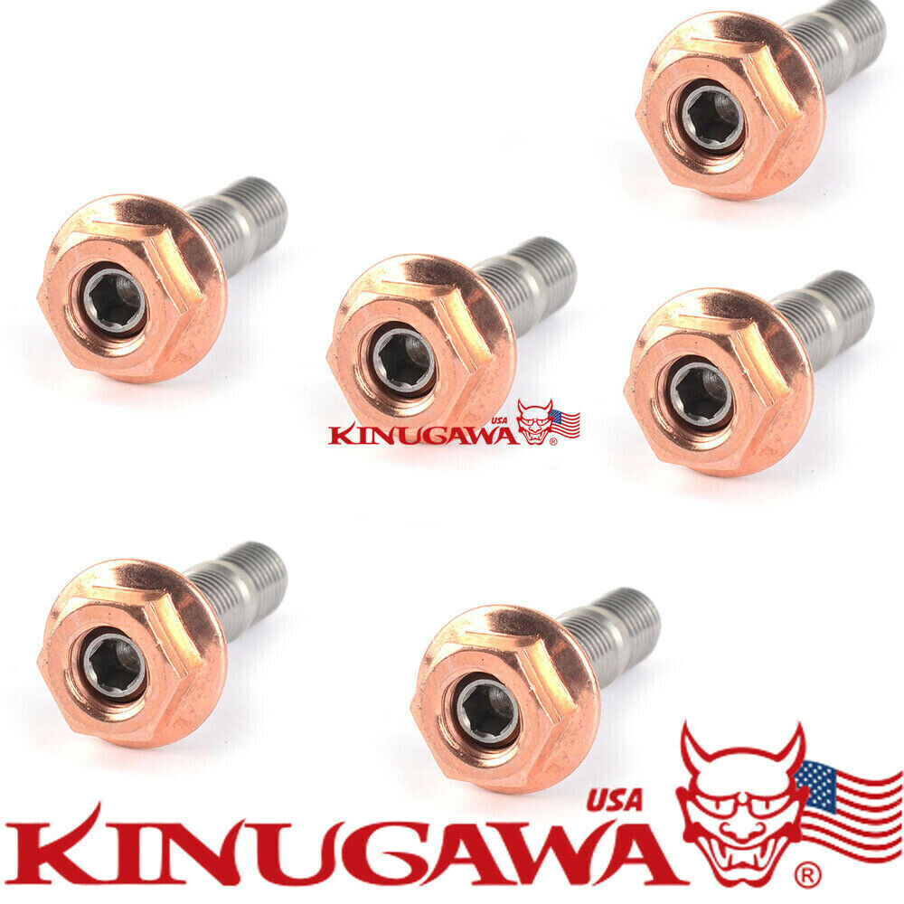 Turbo Stainless Kit w/ Egged Copper Nuts M10x1.25 For EVO DSM TD05H SUBARU STI