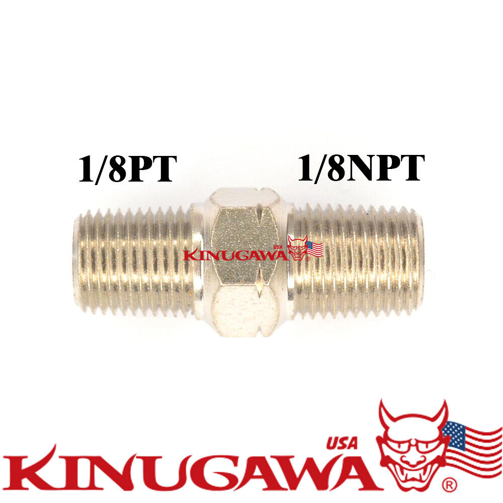 Adapter Fitting 1/8" NPT to 1/8PT 1/8BSPT Oil Feed Pressure Sensor