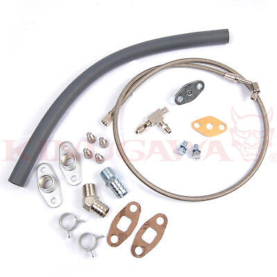 Turbo Oil Feed / Return Line Kit For GARRETT T3 T4 T3/T4 T04B T04E