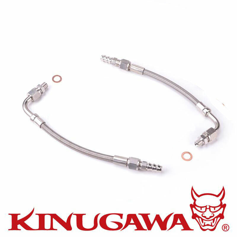 Turbo Water 4AN Teflon Line Kit M14 x 1.5mm MHI TD05 TD06 GT25 GT28 3/8" Barb