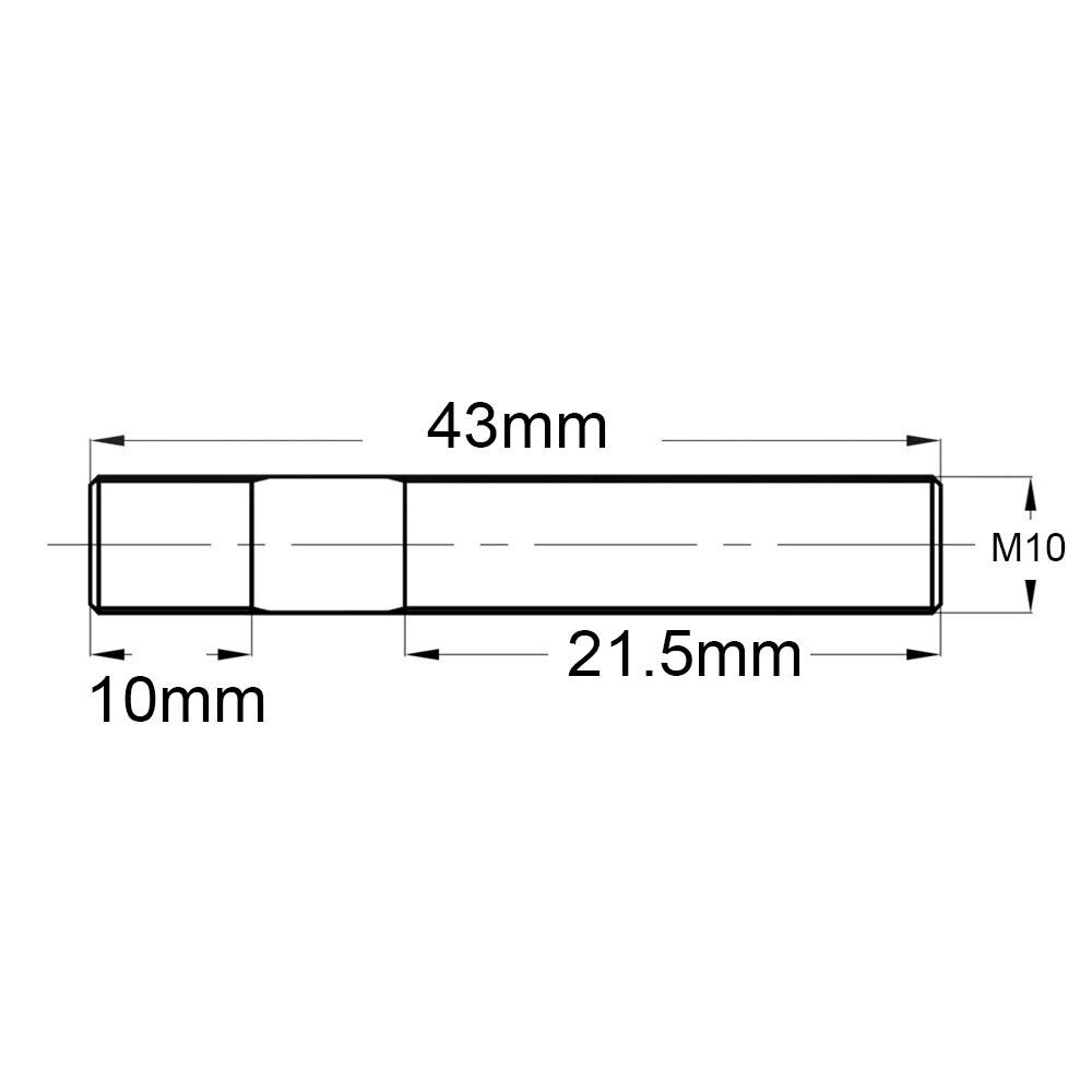 Turbo Stud w/ Egged Copper Nut M10x1.25mm for EVO DSM TD05H SUBARU STI VF34