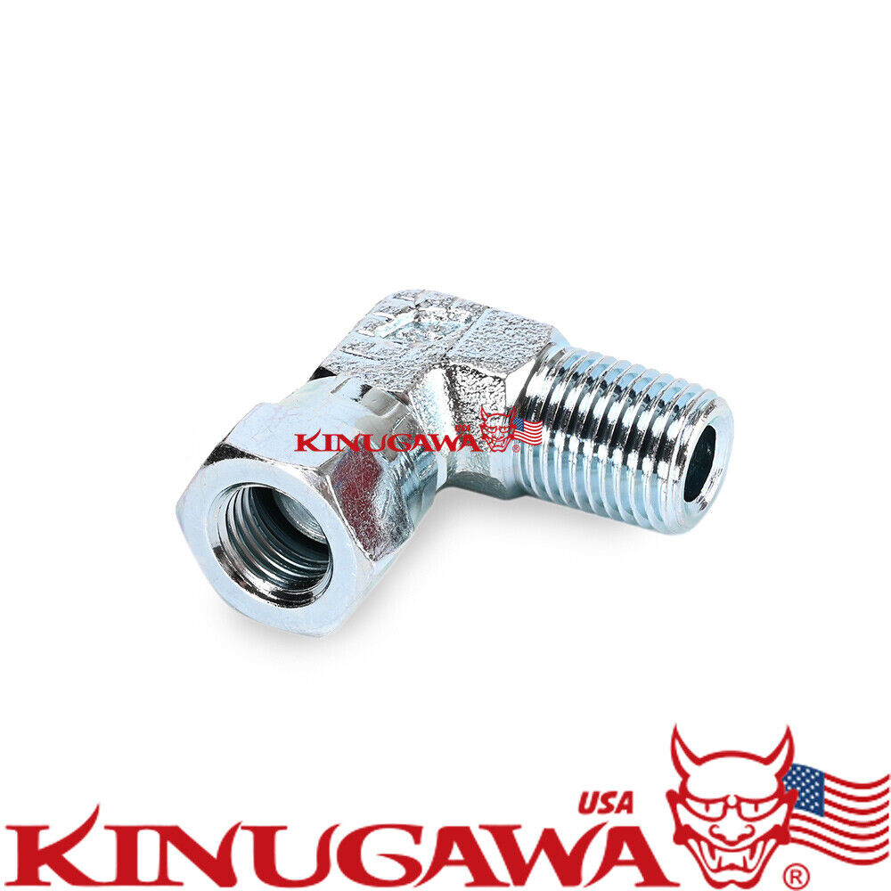 Forged Adapter Fitting Steel 90 Deg Elbow 1/4 BSPT BSP to 4AN Female UNF C18-6