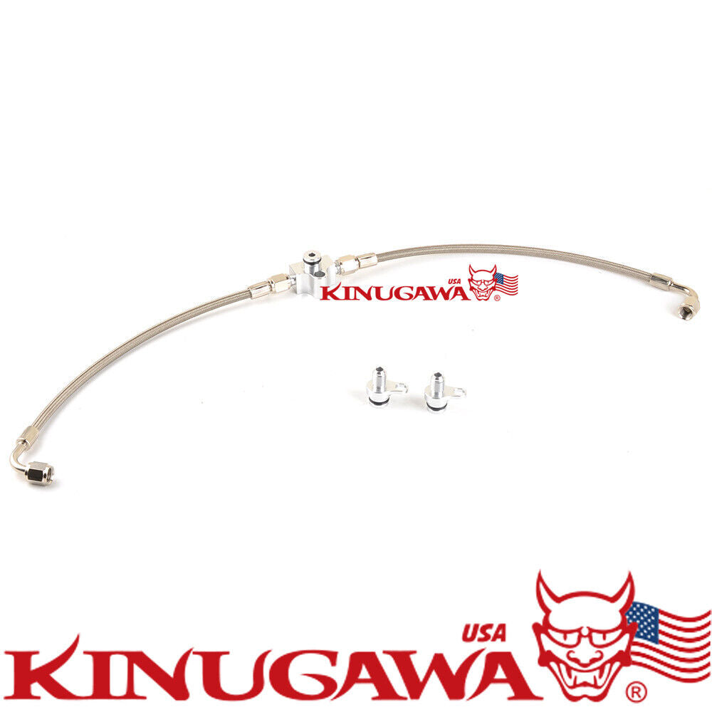 Turbo Oil Feed Line Kit For BMW N54 3.0L 135i 335i 535i 735i TD03 twin Turbos