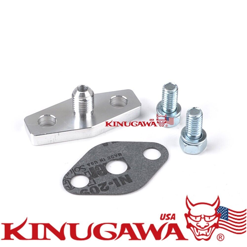 KINUGAWA 4AN Oil Feed Flange Kit For HT18, K24/K26/K27, HX35/HX40 & Mitsubishi Turbochargers