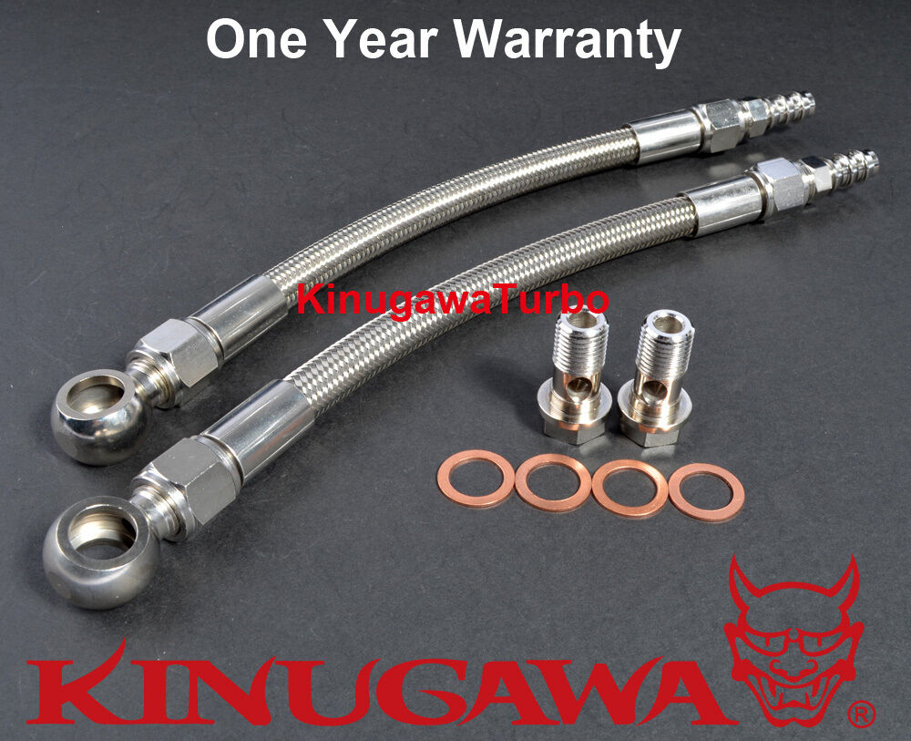 Turbo Water 6AN Teflon Line Kit M14 x 1.5mm Garrett T25 T28 3/8" (10mm) Hose