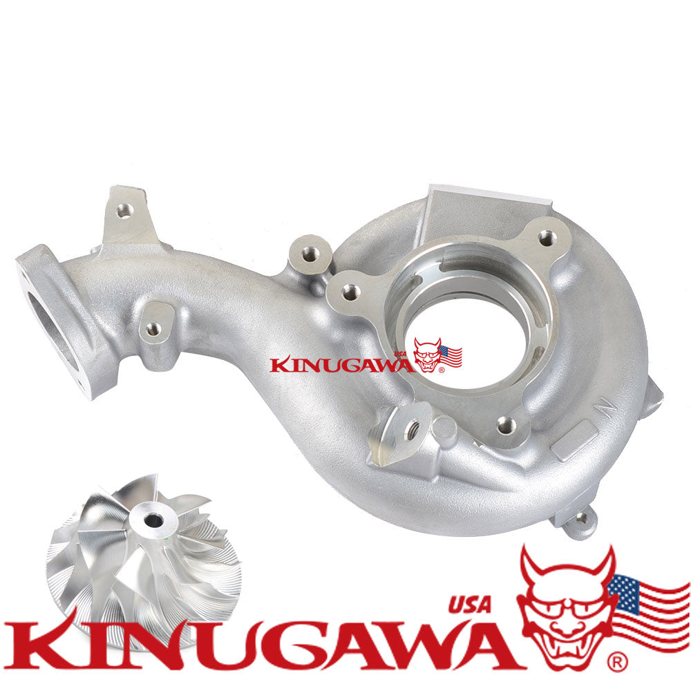 Anti-surge Compressor Housing + Billet wheel For Mitsubishi 4B11 EVOX / EVO10 Turbo TF06-18K
