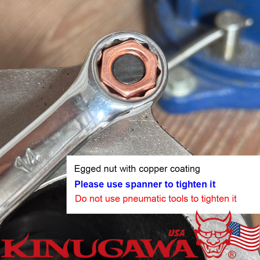 Stud Kit w/ Egged Copper Nuts M10x1.5 to M10x1.25mm Garrett GT40 GT42 Turbo