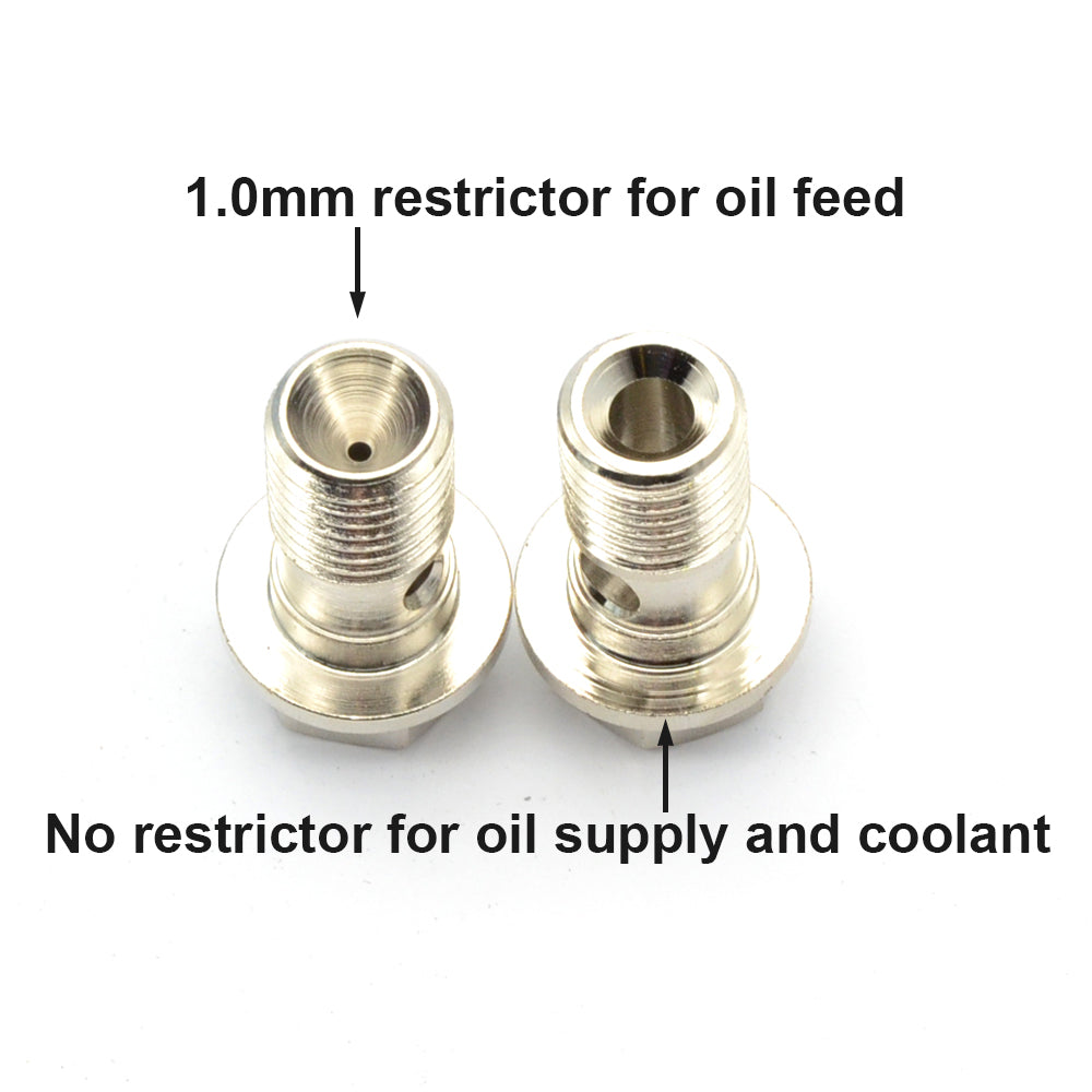 Turbo Oil Feed Banjo Bolt M10x1.5mm IHI VF22 VF34 VF36 Ball Bearing 1.0mm Hole