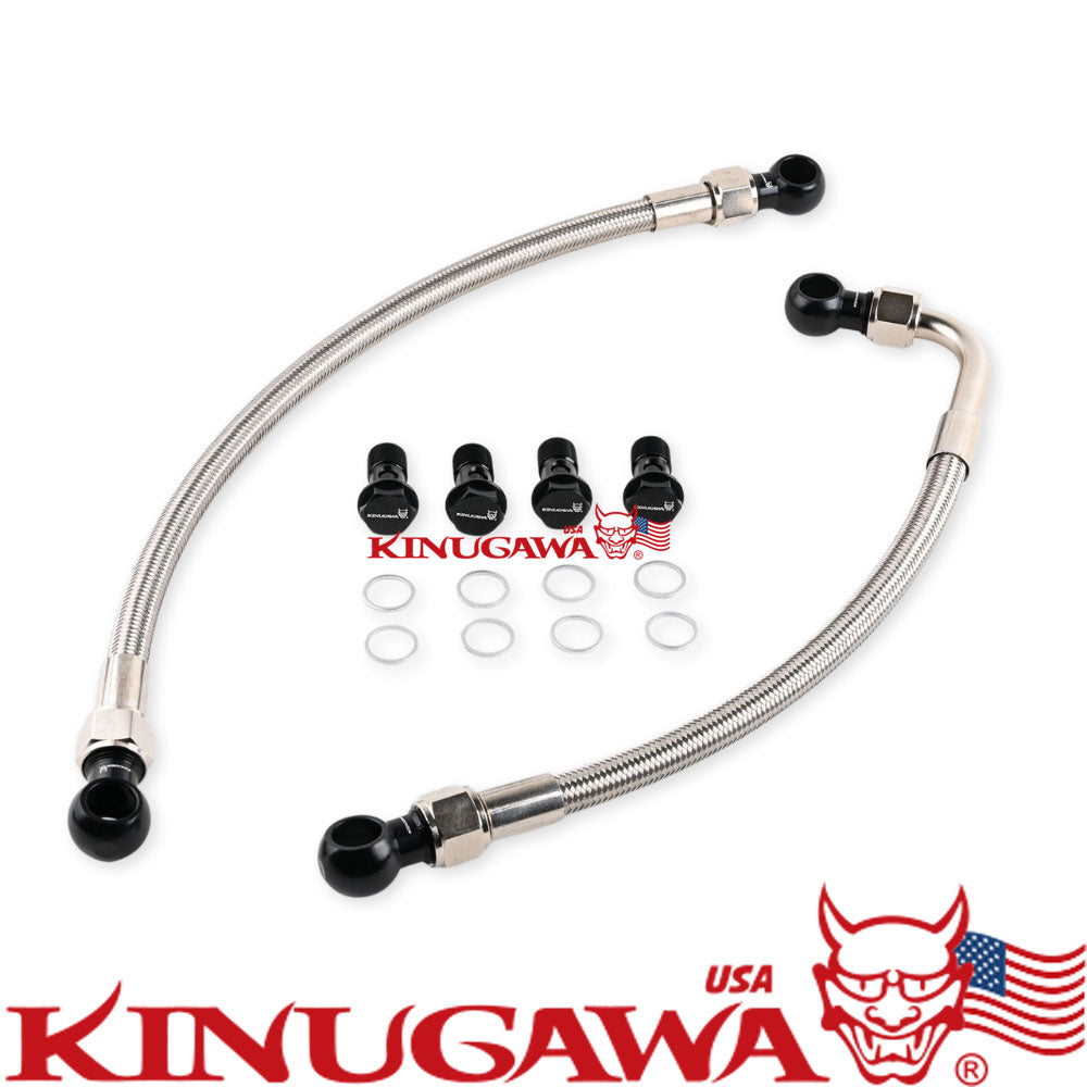 10AN Stainless Braided Oil cooler Lines Hose Pipes Kit for Mitsubishi EVO 7 8 9 High flow