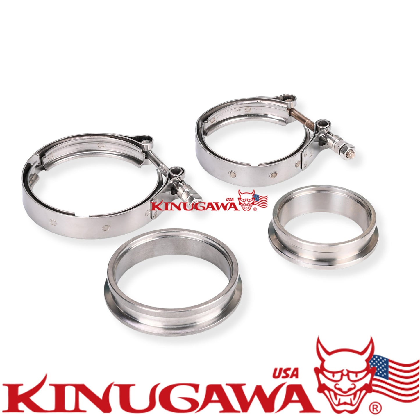 Stainless V-band Flange Kit for Garrett G series G25 G30 G35 660 770 900 1050 V-BAND