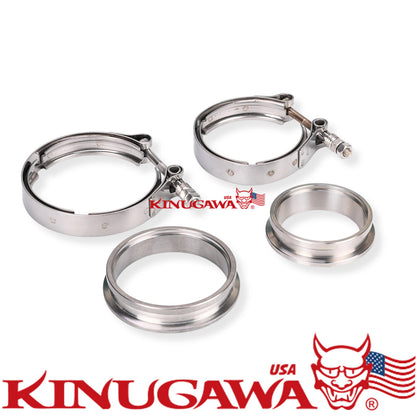 Stainless V-band Flange Kit for Garrett G series G25 G30 G35 660 770 900 1050 V-BAND