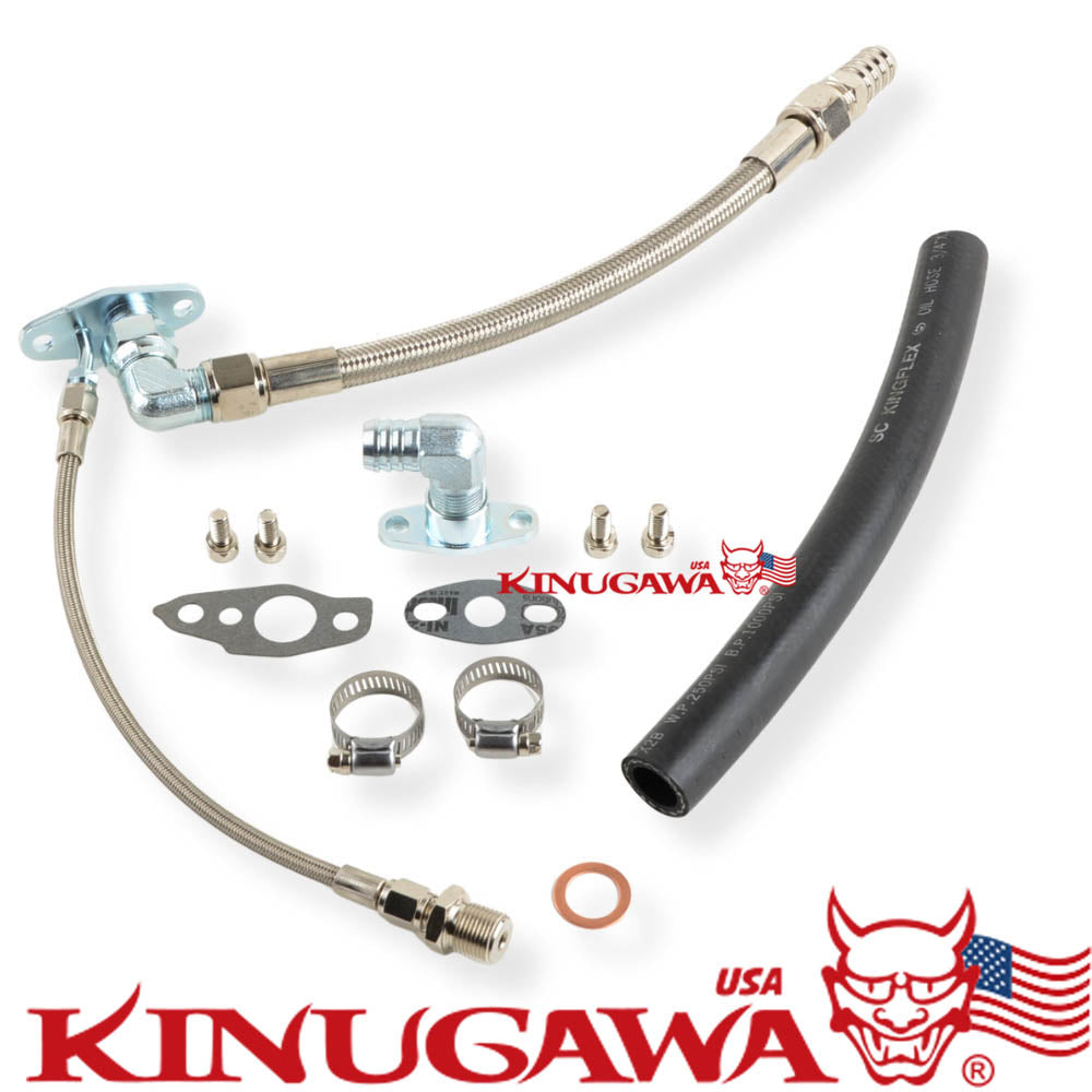 Turbo Oil Feed & Return Line Kit For TOYOTA 3S-GTE 3SGTE Rev 1 & 2 MR2 w/ CT26