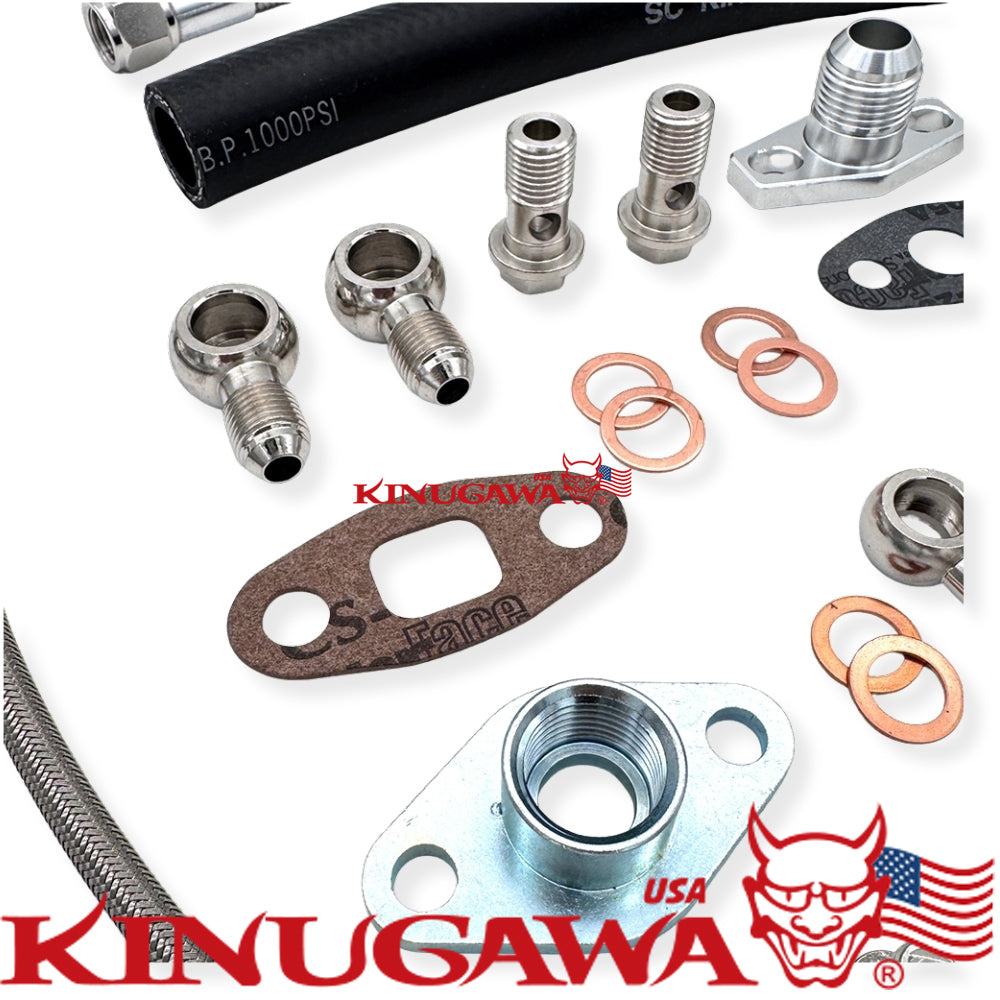 Turbo Oil & Water Line TOYOTA 1JZ-GTE 2JZ-GTE w/Garrett G25 550 660 G35 900 1050