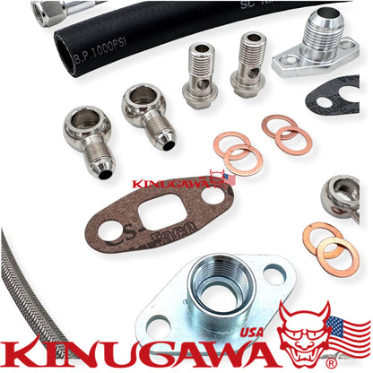 Turbo Oil & Water Line TOYOTA 1JZ-GTE 2JZ-GTE w/ Garrett GT30R GT3582R GTX3582