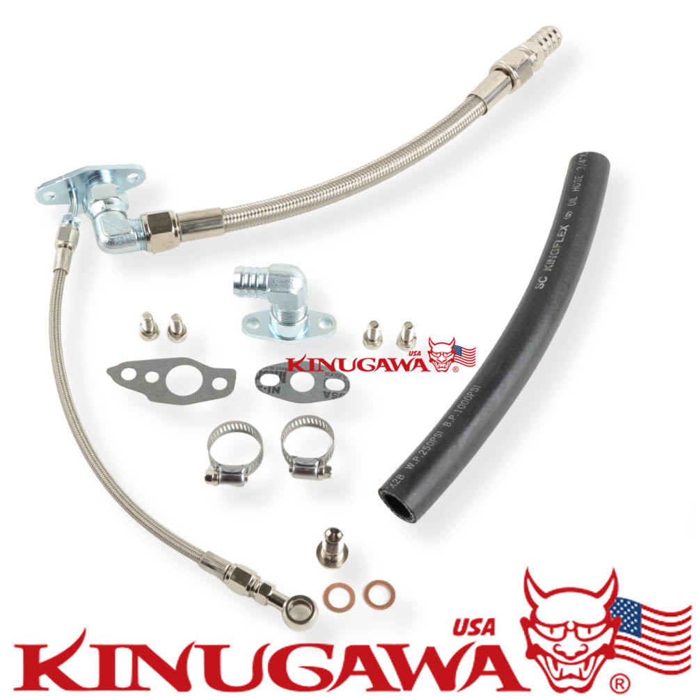 Turbo Oil Feed & Return Line Kit TOYOTA 3SGTE 3S-GTE MR2 Rev 3 w/ CT20 CT26