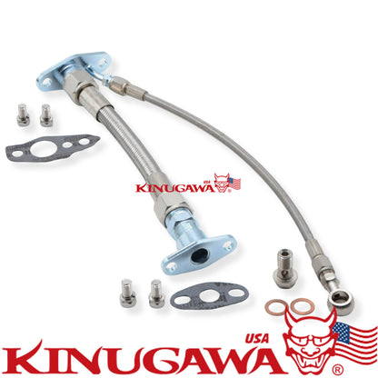 Turbo Oil & Drain Line Kit for 86~92 TOYOTA MA70 7M-GTE Supra w/ CT26 Turbo