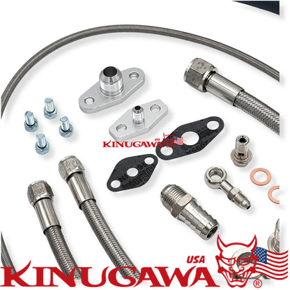 Turbo Oil & Water Line TOYOTA 1JZ-GTE 2JZ-GTE w/ Garrett GT3788R