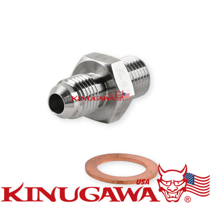 SUS304 Adapter Fitting M12x1.25 to 4AN Oil Feed Supply for TOYOTA 3SGTE Rev 3