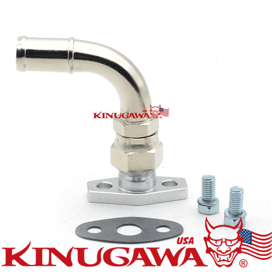 Turbo Oil Return Drain Pipe Kit For Garrett GT25 GT28 GT30 GT35 90Deg 19mm 3/4"