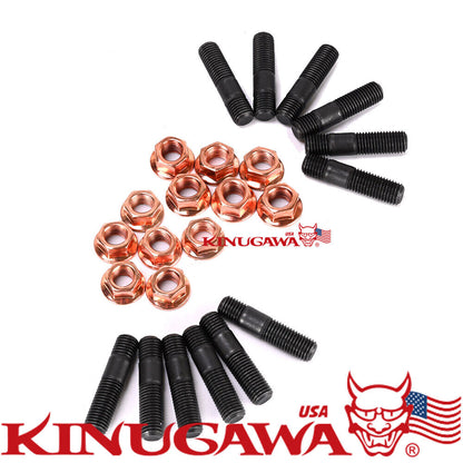 Manifold Stud w/ Egged Cooper Nuts For SKYLINE R32 R33 GTST RB20 RB25 RB25DET 