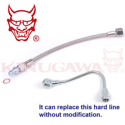 Turbo Oil Feed line For SUBARU EJ20 EJ25 AVCS w/ Garrett T25 T28 Journal bearing