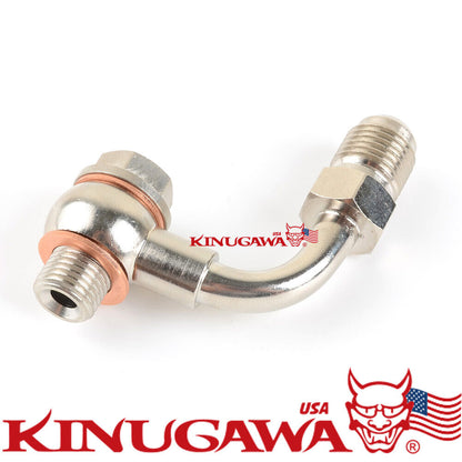 Turbo Banjo Bolt Kit -6AN 6AN to M16 16mm 90 Deg For Garrett T3 Turbo 