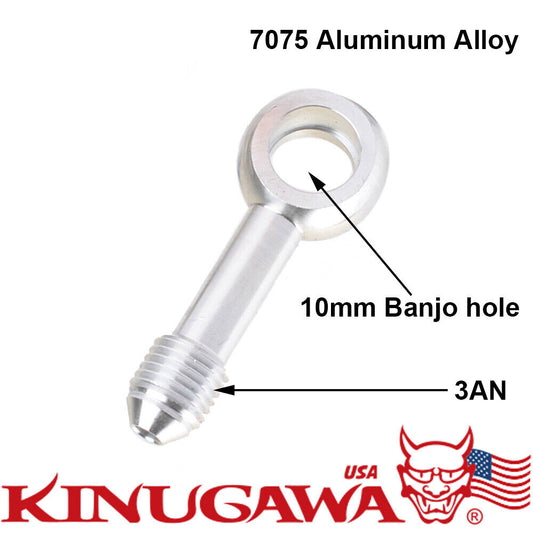 7075 Kinugawa 3AN AN3 Banjo Fitting Adapter motorcycle Brake / Turbo Oil Feed 