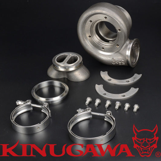 Twin scroll Turbine Housing Garrett  GT30R .61 +GT3582 .61 + 1.5mm fitting x 2