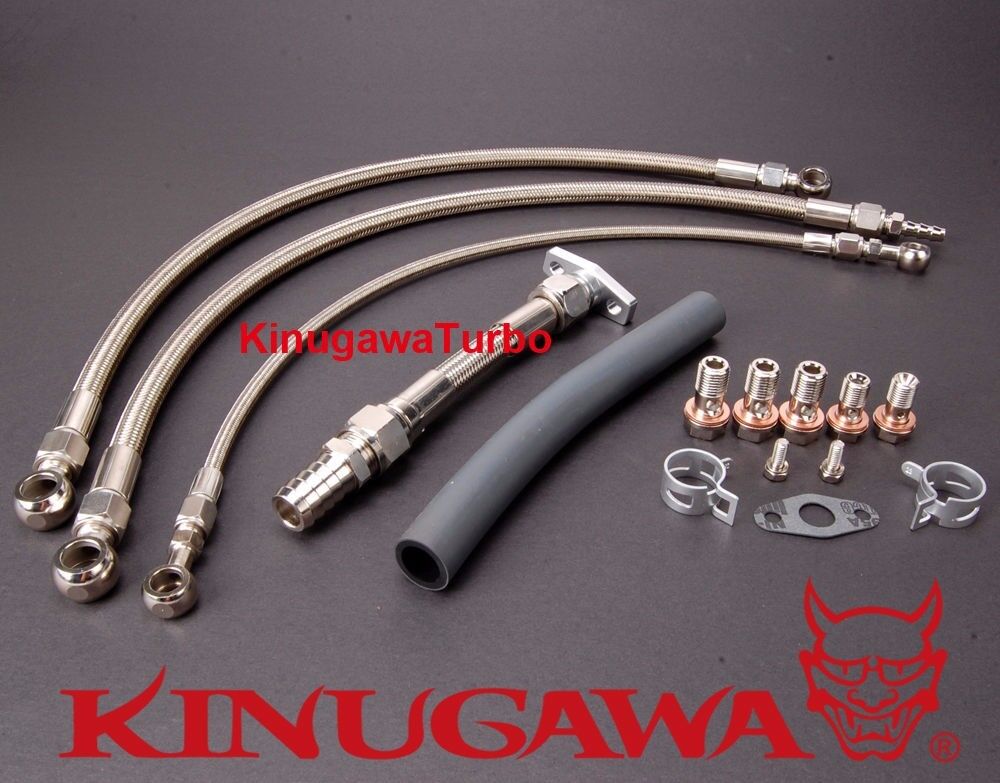 Kinugawa Top Mount Turbo Oil Water Line FOR Nissan RB20DET RB25DET w/ TD05H TD06