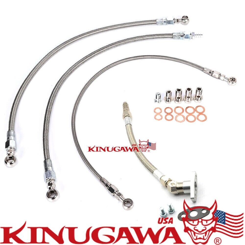 Teflon Turbo Oil Water Line Kit Fit Saab B207R Z20NET 9-3 2.0T AERO TD04 Turbo 