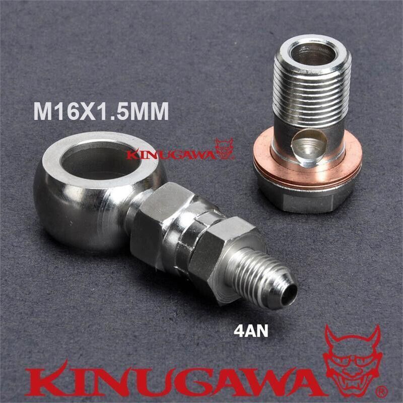 Turbo Coolant Banjo Bolt Kit M16x1.5 mm to -4AN Garrett T3 TB03 SAAB VOLVO