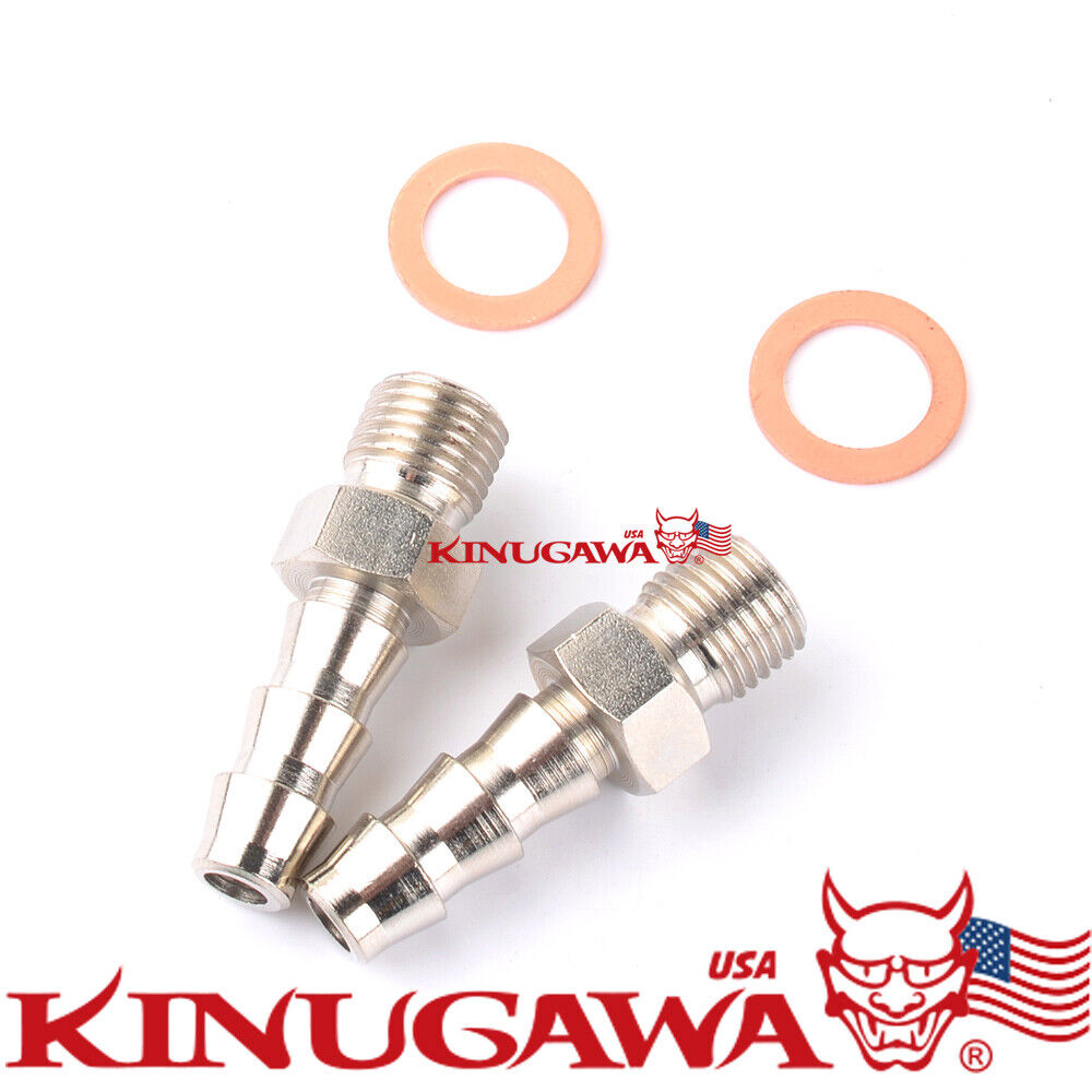 Kinugawa Turbo Water Coolant Fitting M12x1.5 to 3/8" Hose Barb Saab / Volvo TD04