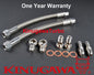 Turbo Water 6AN Teflon Line Kit M14 x 1.5mm Garrett GT28 GT30 GT35  1/2" Barb