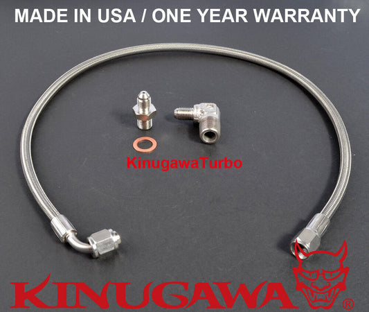 Turbo Oil Feed Line DSM 1G 2G w/ Garrett GT3076R GT3582R ( Turbo to Oil Filter)