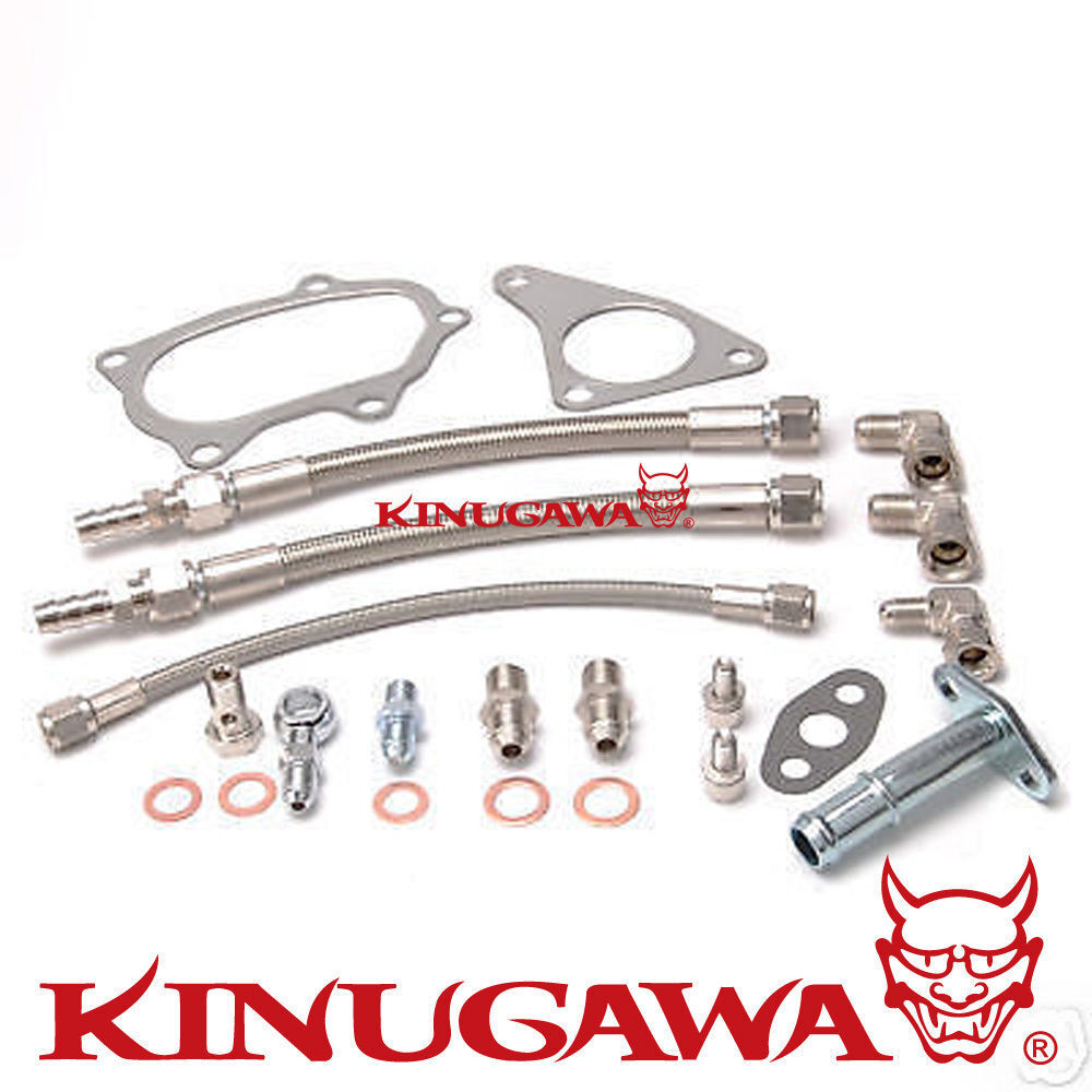 Kinugawa Turbo Oil Water Line for SUBARU WRX STI TD05 TD06 / Braided Steel Line