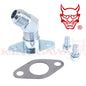 Turbo Oil Return Flange Kit TOYOTA 1JZ-GTE Block Side - 8AN 45 Degree