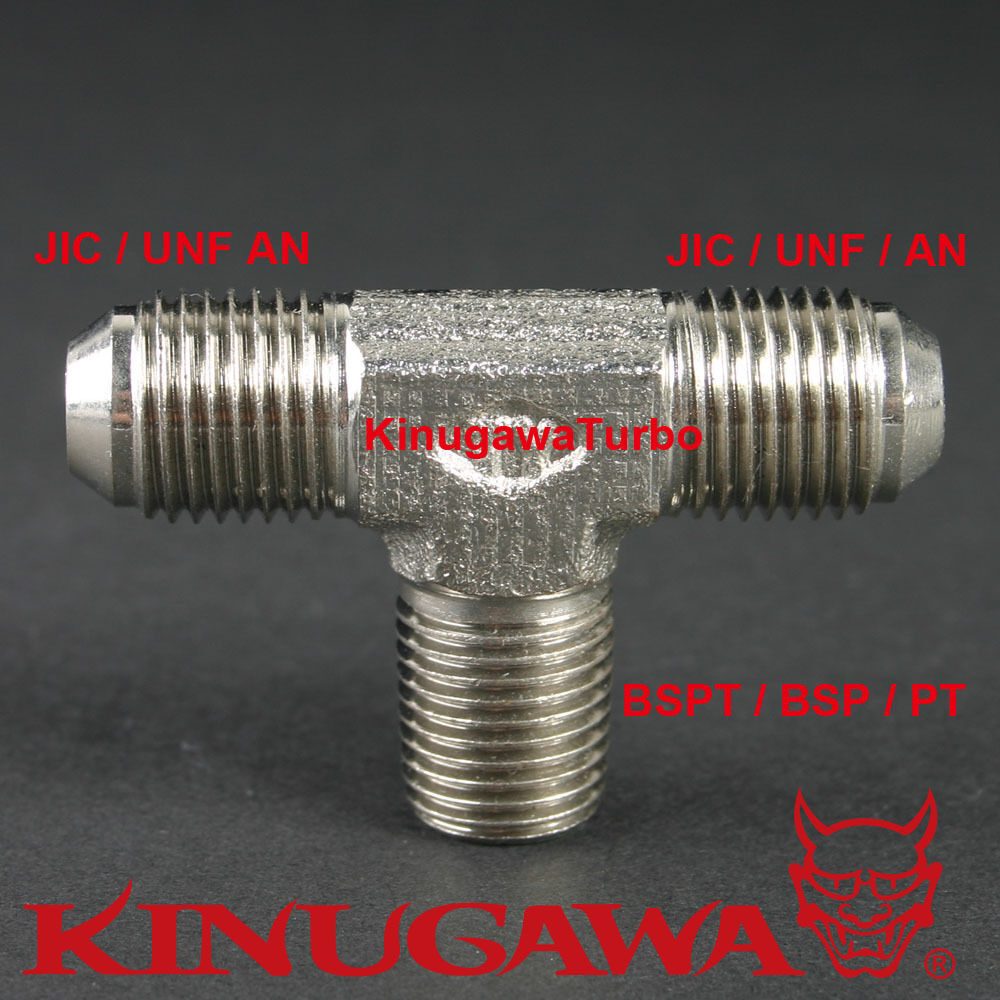 Forged Adapter Fitting Steel Male Branch Tee 4AN - 3/8 BSPT BSP - 4AN C15-7