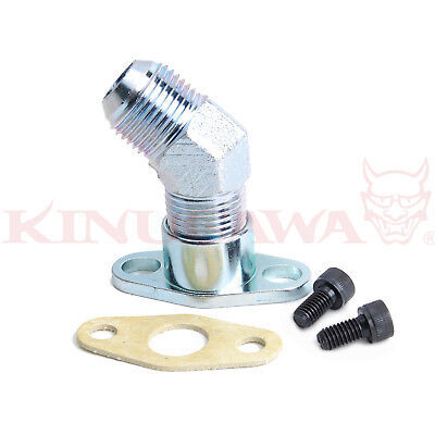 Turbo Oil Return Flange kit 38mm -45 deg 8AN TD04 TD05