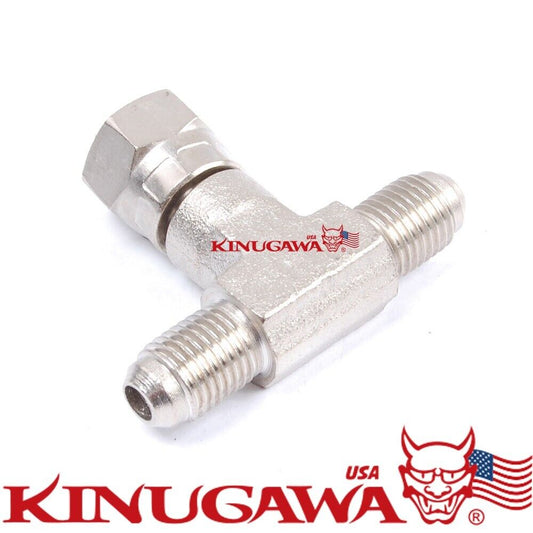 Forged Adapter Fitting Steel Swivel Tee 4AN Male - 4AN Female - 4AN Male C20-4