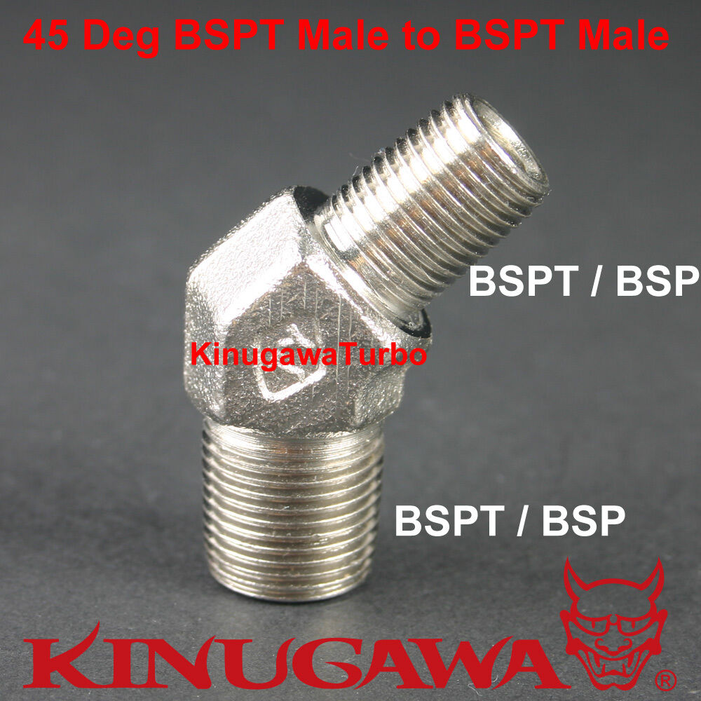 Forged Adapter Fitting Steel 45 Deg 1/4 BSPT - 1/4 BSPT BSP C24-7