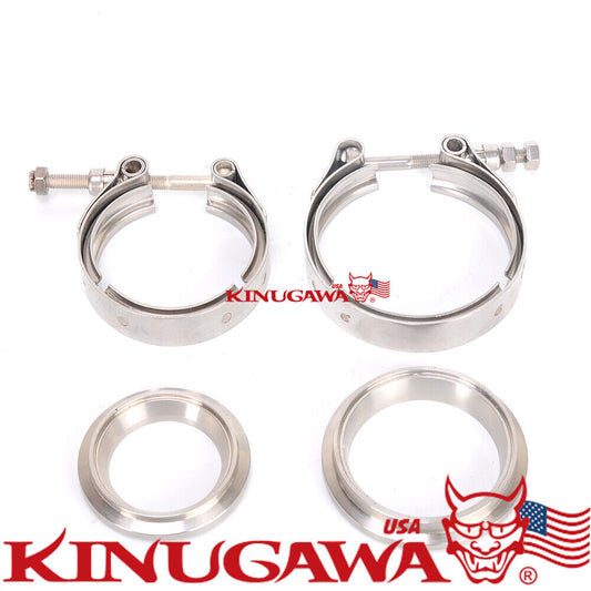 Flange Kit for Garrett GT30 GT35 Turbine Housing V-band In/Outlet Stainless